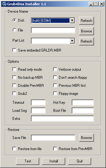 Grub Gui Installer